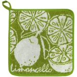 Kracht Küchen Textilien Limoncello Frottier Topflappen 22x22 cm grün 2er Pack - grün