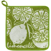 Kracht Küchen Textilien Limoncello Frottier Topflappen 22x22 cm grün 2er Pack