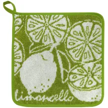 Kracht Küchen Textilien Limoncello Frottier Topflappen 22x22 cm grün 2er Pack