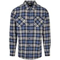 URBAN CLASSICS Checked Roots Hemd Dark Blue / White