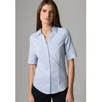 More & More MORE&MORE Kurzarmbluse Baumwollstretchbluse in italian blue
