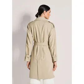 Madeleine Trenchcoat MADELEINE "Trenchcoat Eleganter gefütterter Zweireiher", Damen, Gr. 44, beige (cappuccino), Obermaterial: 80% Polyester PES. 20% Viskose CV., Modern, Mäntel, Trench Longform
