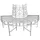 gartenhero Baumbank 124 x 63 x 82 cm Weiß