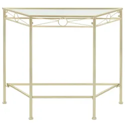 vidaXL Beistelltisch Vintage-Stil Metall 87x34x73 cm Gold