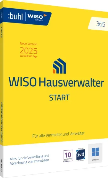 WISO Hausverwalter 365 Start (Version 2025) | Download + Lizenzschlüssel