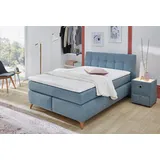 Jockenhöfer Gruppe Boxspringbett Nicola, mit Topper blau