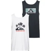 QUIKSILVER Tanktop, (Packung, 2 tlg., 2er-Pack), blau