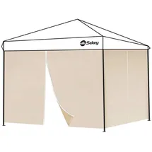 Sekey Seitenwände für Pavillon 3x3 2 Stück Khaki 3 x 3 m