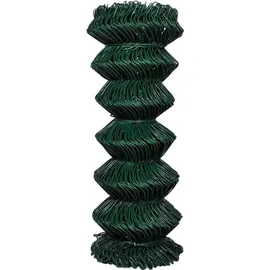 vidaXL Maschendrahtzaun Stahl 1x25 m Grün -