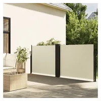 vidaXL Seitenmarkise Ausziehbar Creme 120x1000 cm