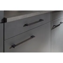 Respekta Winkelküche L-Form 370 cm grau