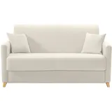 miliboo Skandinavische Schlafcouch beige mit Matratze 13 cm 2-3-Sitzer SKANDY
