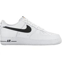 Nike Air Force 1 Low Herren-Basketballschuhe, Weiß/Weiß/Schwarz, Größe 46, Weiß/Schwarz/Weiß, 46 EU - 46 EU