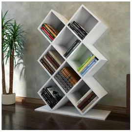 Asir Bücherregal 129 x 19,5 x 90 cm Weiß