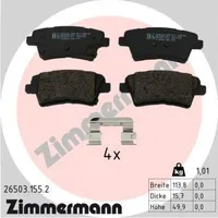 ZIMMERMANN Bremsbelagsatz, Scheibenbremse