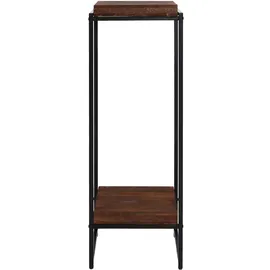 Mendler Blumentisch HWC-K71, Blumenregal Beistelltisch Pflanzregal, MVG-zertifiziert MDF Metall ~ dunkelbraun, 101cm
