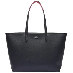 Lacoste Handtasche 'Anna Petit Piqué Zipped Shopping Bag' Dunkelblau Damen 