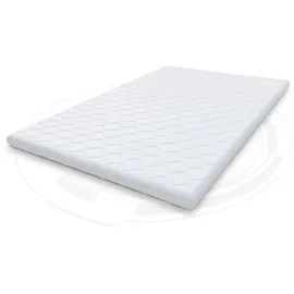 Fdm Matratzentopper VISCO MAX Matratze Topper 180x200 cm Härtegrad H1 Höhe ca. 8 cm thermoplastischer Schaum Allergiker Geeignet Öko-Tex Weiß