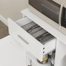 Homcom Küchenbuffet Hochschrank 80 x 35 x 180 cm Weiß