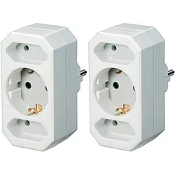 Brennenstuhl BRENN-1508050 Netzstecker-Adapter Typ C (Euro-Stecker) Weiß