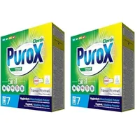 PUROX COLOR&WHITE (6 WL) Waschpulver im Karton Antibakteriell Waschmittel 490 g (Packung mit 2)