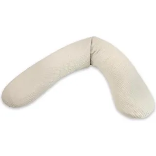 Stillkissen "Das Original" mit Polyester Hohlfaser Bezug 190 cm Farbe: 192 Sandbeige Musselin
