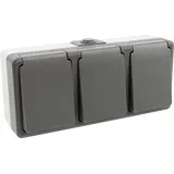 McPower Feuchtraum Dreifachsteckdose Serie SECURE 250V~/16A IP44