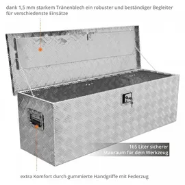 Güde Transportbox Aluminium 165 l grau abschließbar