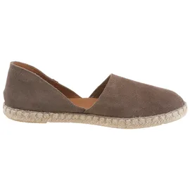 Verbenas Espadrille VERBENAS, Damen, Gr. 36, grau, Veloursleder, unifarben, Schuhe Espadrille, Strandschuh, Sommerschuh, Loafer aus Veloursleder