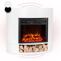 Klarstein Loloru Elektro-Kamin Heizlüfter 900/1800W Wochentimer Fernbedienung, Weiß