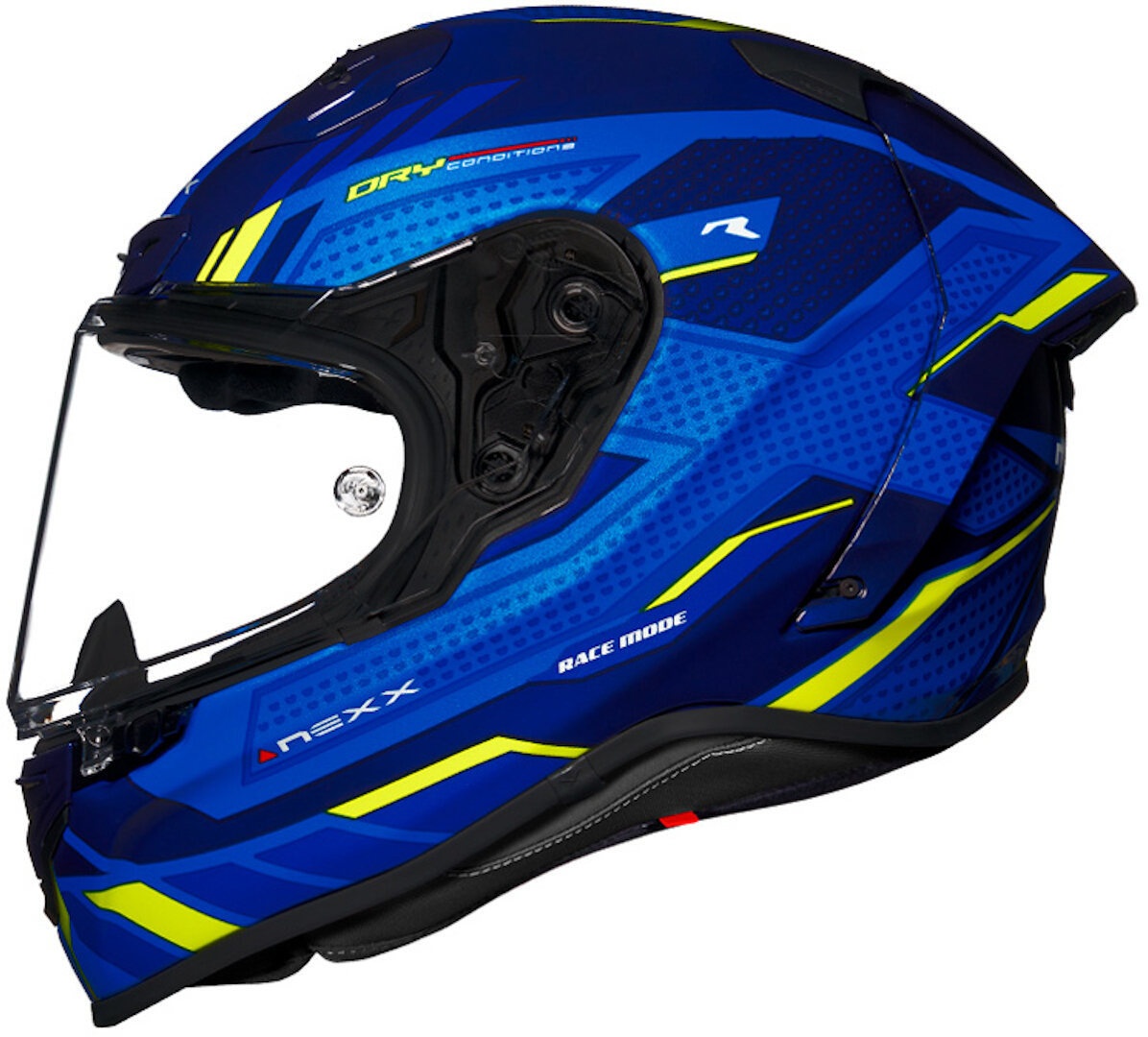 Nexx X.R3R Precision Helm, blauw-geel, XL Voorman