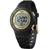 ICE-Watch Ice Digit 36 mm Kunststoffgehäuse Schwarz Silikonarmband Gold S