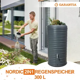 GARANTIA Nordic 2in1 Regenspeicher 300 l steingrau