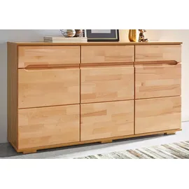 Home Affaire Sideboard HOME AFFAIRE "VKB10: teilmassiv korpus Kernbuche, 6Fächer geschlossen, Stauraum", beige (kernbuche teilmassiv), B:150cm H:85cm T:40cm, Holz teilmassiv, Sideboards, Sideboard, B/T/H:150/40/85cm, 3verstellbare boden, 3 Schubladen, Fronten massiv