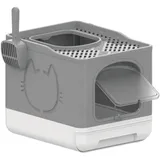 dehner lieblinge Katzentoilette Nala, ca. B38,8/H40,7/T49,6 cm, Grau, Weiß