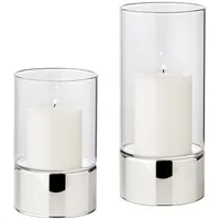 Edzard Windlicht Granada Glas Silber