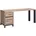 Massivmoebel24 Schreibtisch Wildeiche bianco geölt / Beige