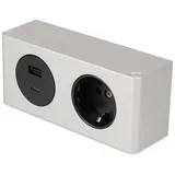 Kalb Material Für Möbel Steckdosenleiste 2-fach Silber 2 St.