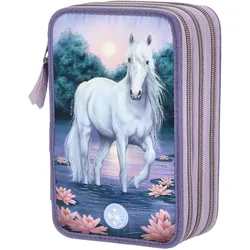 Depesche 3-Fach Federtasche Miss Melody LED Seerosen