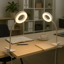 ETC Shop Klemmlampe Weiß 2 St.