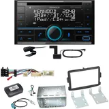 Kenwood DPX-7300DAB Bluetooth DAB Einbauset für Dacia Duster Lodgy Logan