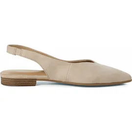 TAMARIS Damen Sling Pump mit Blockabsatz Leder, beige, 39 EU