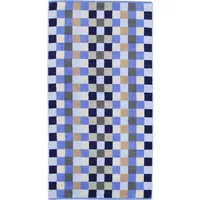 CAWÖ Unique Karo 942 Duschtuch 70 x 140 cm saphir