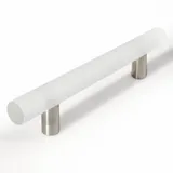 Möbelgriff Edelstahl Glas 180mm, kristall matt