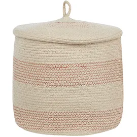Beliani Aufbewahrungskorb 2er Set Baumwolle Hellbeige