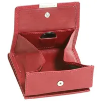 LEAS Wiener-Schachtel mit großer Kleingeldschütte und RFID Schutzfolie, Echt-Leder, Cherry/rot Special Edition