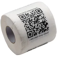 Winkee Papierdekoration QR Code Toilettenpapier für Entertainment am stillen Örtchen, Scherzartikel, Geschenkartikel, Klopapier