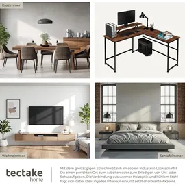 Tectake Eckschreibtisch Melrose Eiche / Braun