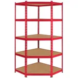Monster Racking Eckregal Stahl 90cm x 45cm x 183cm rot