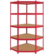 Monster Racking Eckregal Stahl 90cm x 45cm x 183cm rot